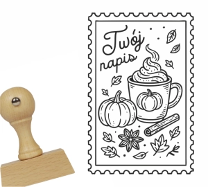 Personalizowany stempel DYNIOWE LATTE | Ex Libris 