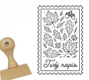 Personalizowany stempel JESIENNE LIŚCIE | Ex Libris