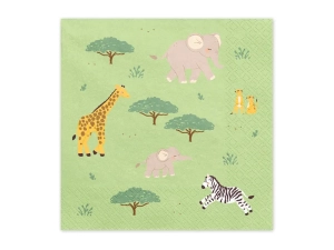 Serwetki papierowe Safari 33x33 cm - zwierzątka (12 szt.)