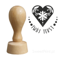 personalizowany stempel z sercem