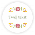 personalizowane naklejki z kwiatowym motywem