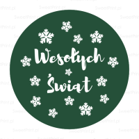 Naklejki na Boże Narodzenie - ŚNIEŻYNKI - zielone