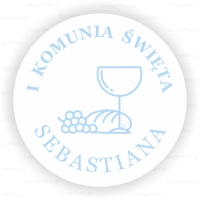 Personalizowane naklejki  na pierwszą komunię