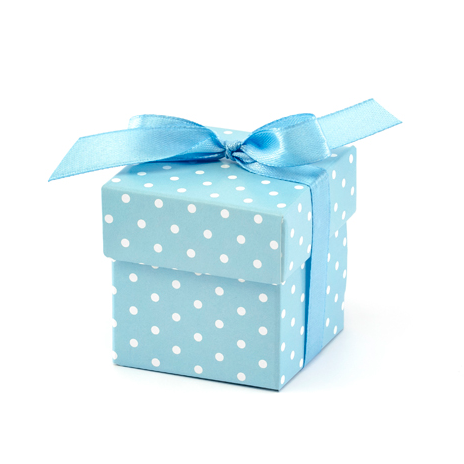błękitne pudełeczko na prezent