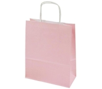 Torba / torebka  papierowa RÓŻOWA 22x18 cm