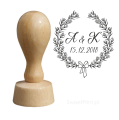 PERSONALIZOWANY STEMPEL ŚLUBNY Z WIANKIEM
