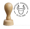 stempel ze znakiem zodiaku byk