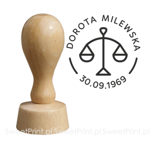 Personalizowany stempel ze znakiem zodiaku - WAGA