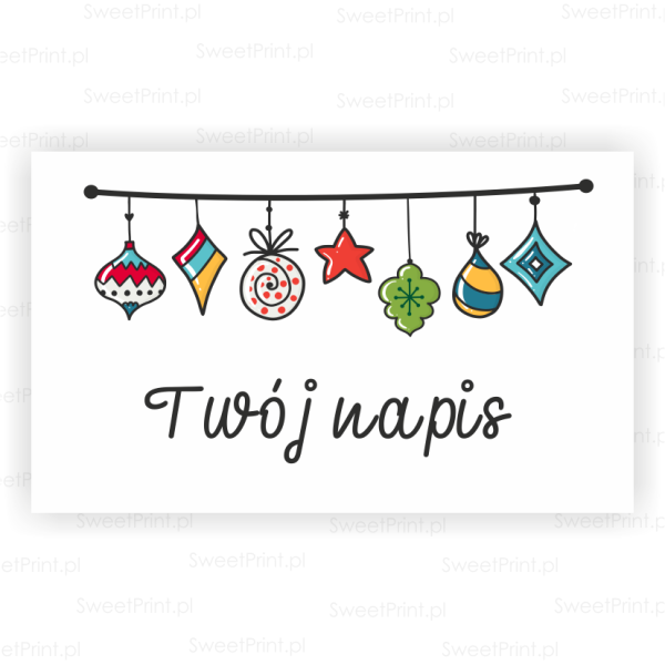naklejki bożonarodzeniowe z własnym tekstem
