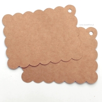 Tagi kraft  / zawieszki EKO  - CIASTKO DUŻE