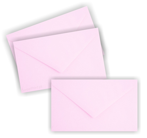 różowa mini koperta do bilecików i wizytówek - SweetPrint.pl