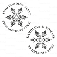 Personalizowana pieczątka PŁATEK ŚNIEGU