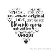 Stempel drewniany  SERCE HANDMADE