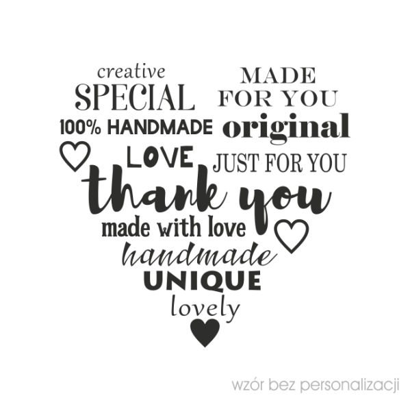 pieczątka do oznaczania produktów handmade