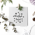 stempel świąteczny z napisem wesołych świąt i śnieżynkami - SweetPrint.pl