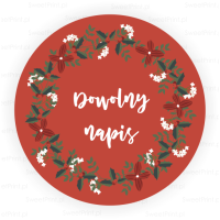 Naklejki świąteczne z Twoim napisem - CHRISTMAS WREATH