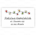 świąteczne naklejki adresowe