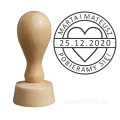 personalizowany stempel ślubny z datą ślubu