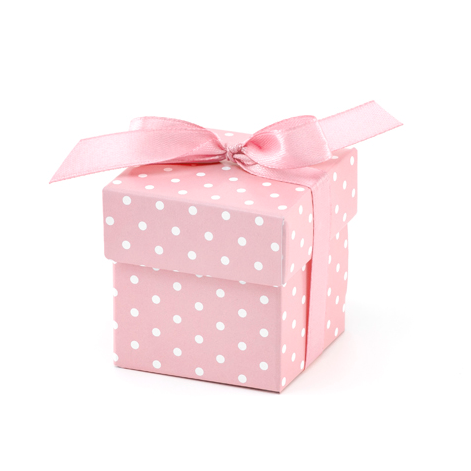 różowe pudełeczko dla gości