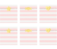 Torebki papierowe na słodycze - YUMMY - różowe paski