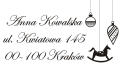 świąteczny personalizowany stempel adresowy