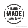 Stempel drewniany handmade with love