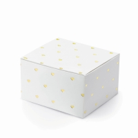 Pudełeczka z nadrukiem w złote serduszka