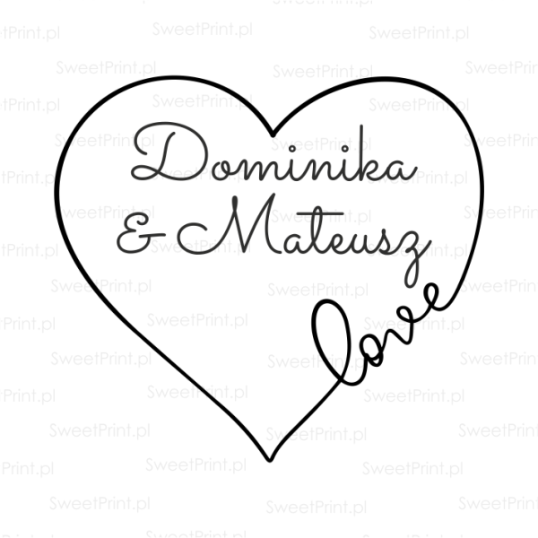 personalizowany stempel ślubny