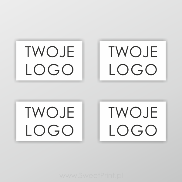 prostokątne naklejki z logo - papierowe - SweetPrint.pl