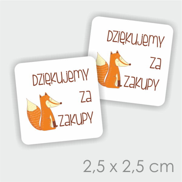 naklejki dziękujemy za zakupy - SweetPrint.pl