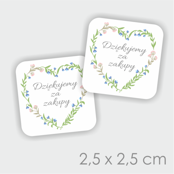 Naklejki dziękujemy za zakupy - SweetPrint.pl