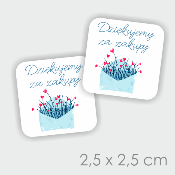 naklejki dziękujemy za zakupy - SweetPrint.pl