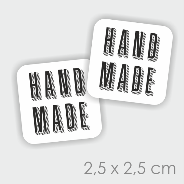 naklejki z napisem handmade - SweetPrint.pl