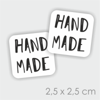 Naklejki mini HANDMADE   2,5x2,5 cm - 70 szt