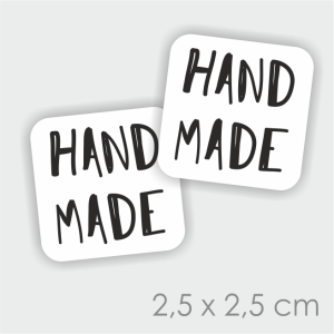 Naklejki mini HANDMADE   2,5x2,5 cm - 70 szt