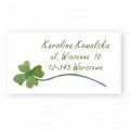 naklejki adresowe z koniczynką