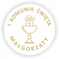 Personalizowane naklejki  na pierwszą komunię