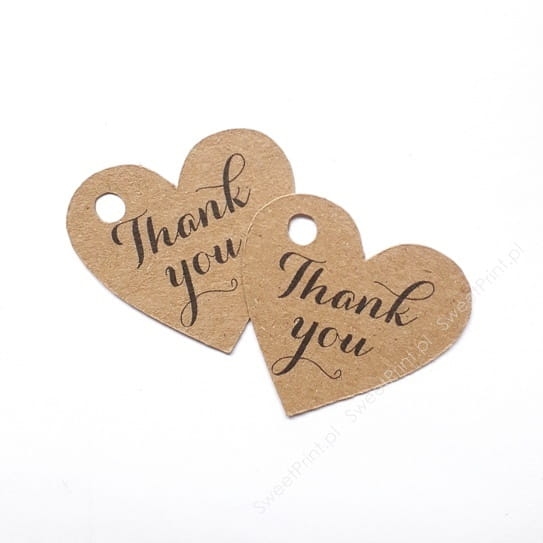 zawieszki z napisem thank you