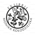 Stempel exlibris z motylami – wzór graficzny motyli