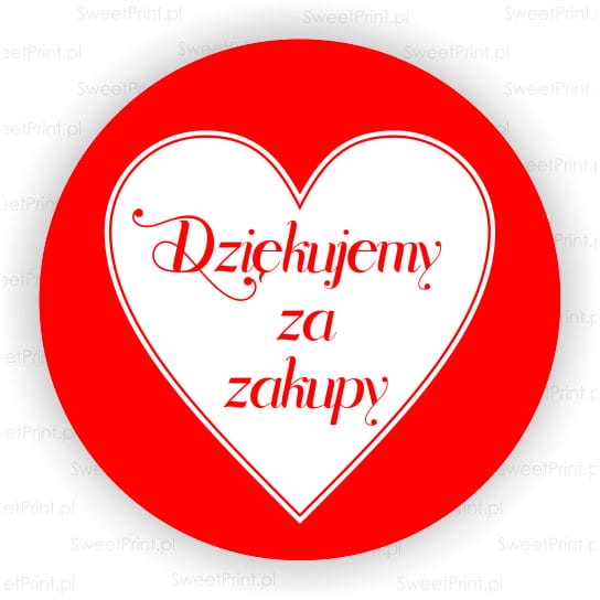 naklejki z napisem dziękujemy za zakupy - SweetPrint.pl