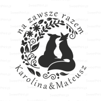 Stempel ślubny FOXES IN LOVE