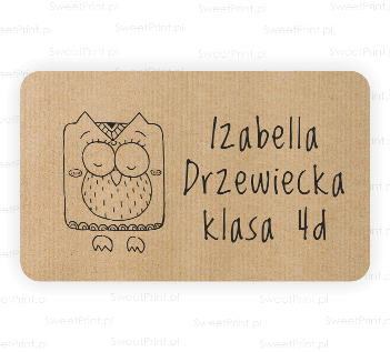 Szkolne naklejki z imieniem i nazwiskiem - SweetPrint.pl