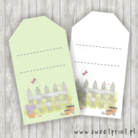 Etykiety / tagi na prezenty  - WIOSNA