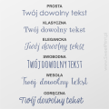 naklejki z własnym nadrukiem - propozycje czcionek