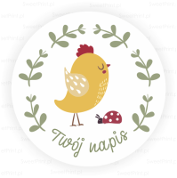 Naklejki wielkanocne HAPPY CHICKS - personalizowane