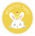 naklejki wielkanocne z króliczkiem i kurczaczkiem - SweetPrint.pl