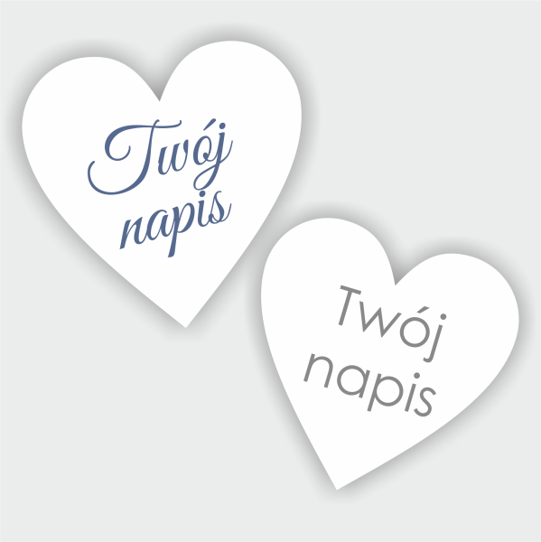 personalizowane naklejki serca