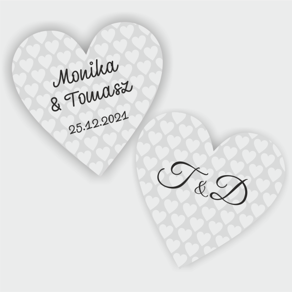 personalizowane naklejki serca