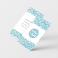 Personalizowane wziytówki / etykiety  TRÓJKĄTY - turkus