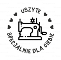 stempel z maszyną do szycia